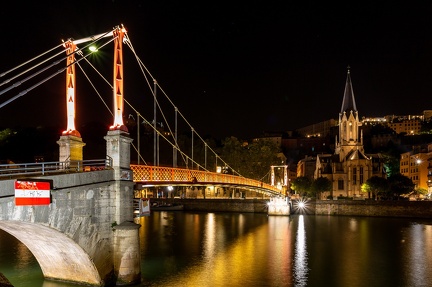 Passerelle Saint Georges, de nuit