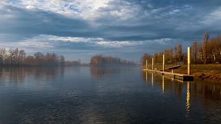 Le ponton sur la Saône