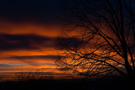 Lever de soleil en hiver