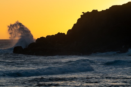 Coucher de soleil sur la plage